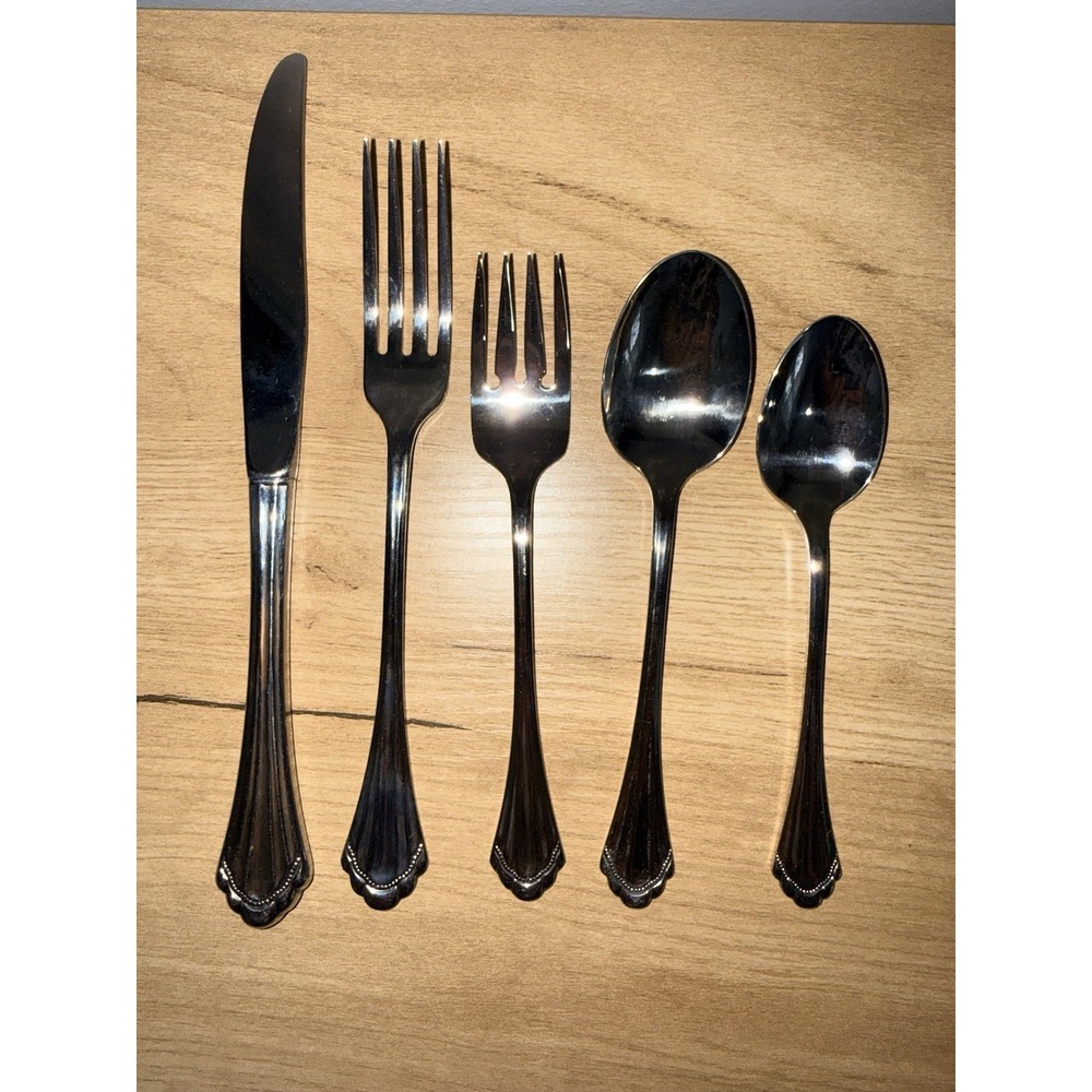 Oneida Marquette 18/8 Stainless Steel 5 Pieces Knife Fork Spoon
